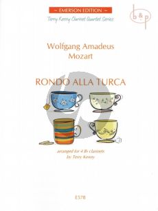 Rondo alla Turca 4 Clarinets(Bb) Score/Parts