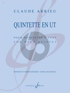 Arrieu Quintet C-major for Woodwind Quintet (Score/Parts)