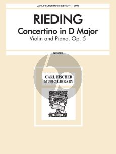 Rieding Concertino D-major Opus 5 Violin and Piano (Gustave Saenger)