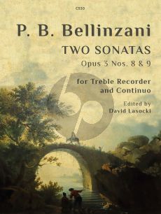 Bellinzani 2 Sonatas Op.3 No.8-9 for Treble Recorder and Bc (Edited by David Lasocki)