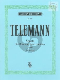 Telemann Sonate g-moll TWV 41:g6 Oboe und Bc (Max Seiffert)