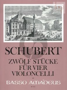 12 Stucke 4 Violoncelli (oder 3 Vc.-Va.)