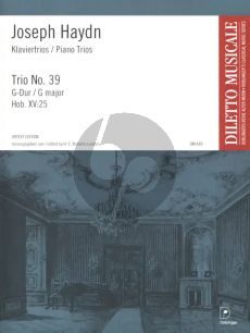 Haydn Trio No.39 G-major Hob.XV:25 'Zigeuner Trio' for Violin, Violoncello and Piano (edited by H.C. Robbins Landon)