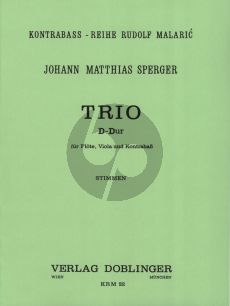 Sperger Trio D dur Flote-Viola-Kontrabass Stimmen