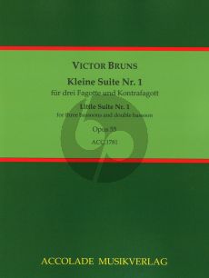 Bruns Kleine Suite No.1 Op.55 3 Fagotte-Kontrafagott (Partitur/Stimmen) (Bodo Koenigsbeck)