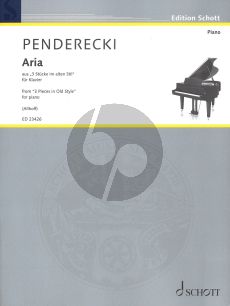 Penderecki Aria aus 3 Stücke im alten Stil arr. fur Klavier solo (arrangiert von Tim Allhoff)