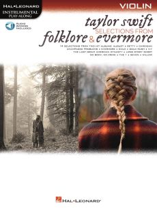 Taylor Swift – Selections from Folklore and Evermore Flute Play-Along Violin (Book with Audio online)