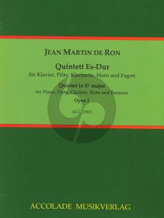 Ron Quintett Es-Dur Op. 1 Klavier, Flöte, Klarinette, Fagott, Horn (Part./Stimmen) (Bodo Koenigsbeck)