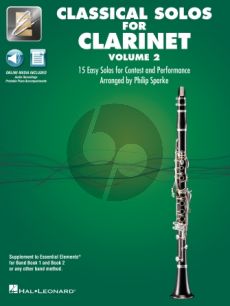 Classical Solos for Clarinet Volume 2 Book with Audio online (15 Easy Solos for Contest and Performance) (arr. Philip Sparke)