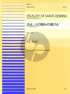 Bach Jesu Joy of Man's Desiring (Chorale from Cantata No.147) for Piano 4 Hands (Edited by Hideo Kobayashi)