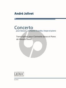 Jolivet Concerto Bass Clarinet and Piano (original for Bassoon) (transcr. Vincent Penot)