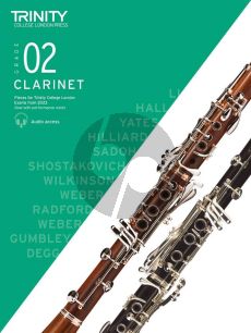Trinity College London Clarinet Exam Pieces Grade 2 from 2023 (Book with Audio online)