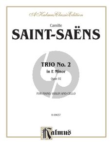 Saint-Saens Trio No.2 Op.92 Violin-Cello and Piano