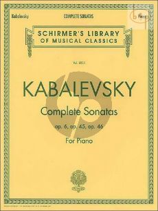 Kabalevsky 3 Sonatas Op.6 , Op.45 and Op.46 Piano solo