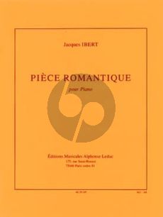 Ibert Piece Romantique Piano