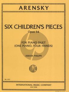 Arensky Childrens Pieces Op.34 Piano 4 hds (Isidor Philipp)