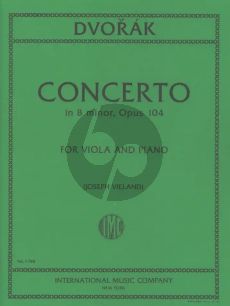 Dvorak Cello Concerto Op.104 arranged for Viola by Joseph Vieland for Viola and Piano