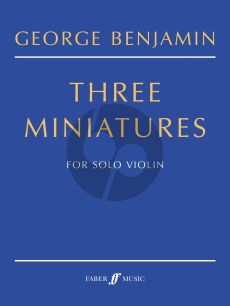 Benjamin 3 Miniatures for Violin solo