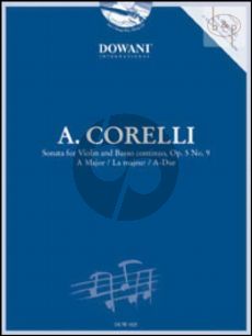 Sonata A-major Op.5 No.9 (Violin-Bc) (Book with Play-Along CD in 3 Tempi) (Dowani)