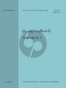 Mahler Symphony No.2 Full Score with Text Volume (Mahler Critical Edition in co-op. with the Kaplan Foundation) (germ./engl.)