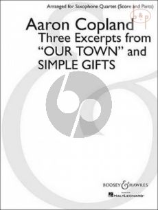 Our Town and Simple Gifts for 4 Saxophones (SATB) Score/Parts