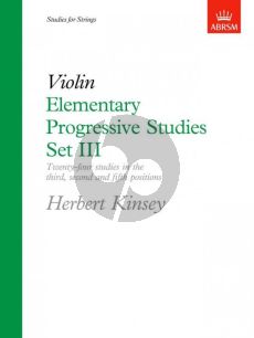 Kinsey Elementary Progressive Studies Set 3 (24 Studies in the third-second and fifth positions)