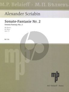 Scriabin Fantasie-Sonate No.2 gis-Moll Op. 19 Klavier (1897)