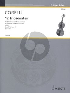 Corelli 12 Triosonaten Op.1 Vol.1 No.1-3 fur 2 Violinen und Bc Violoncello (Viola da gamba) ad libitum (Herausgeber Walter Kolneder)