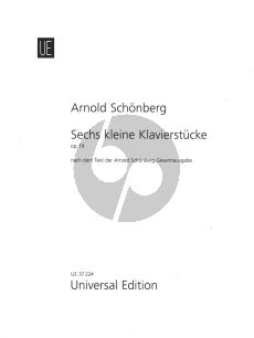 Schoenberg 6 Kleine Klavierstücke Op.19