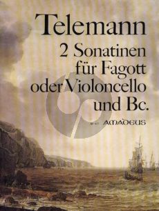 Telemann 2 Sonatinen No.2 c-moll TWV 41:c2 & No.5 a-moll TWV 41:a4 fur Fagott [oder Violoncello] und Bc (von 6 neue Sonatinen) (Bass Stimme komponiert von W.Michel)