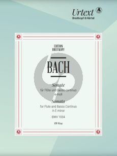 Bach Sonate e-moll BWV 1034 Flote und Cembalo[Klavier] (edited by Barthold Kuijken)