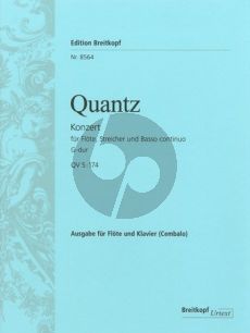 Quantz Concerto G-major QV 5:174 for Flute and Piano (Edition for flute and piano by Gerhard Braun and Siegfried Petrenz)