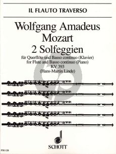Mozart 2 Solfeggien KV 393 Flote mit Bc (Hans-Martin Linde)