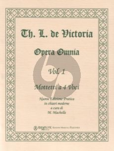 Victoria Opera Omnia Vol. 1 Motetti a 4 Voci (Score) (Maurizio Machella)