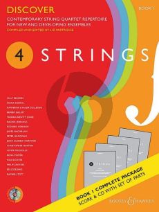 4 Strings - Discover (Contemporary string quartet repertoire for new and developing ensembles) (Score/Parts with Cd) (edited by Liz Partridge)