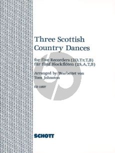 3 Scottish Country Dances Recorder Quintet (SSATB) (Score/Parts) (arr.Tom Johnston)