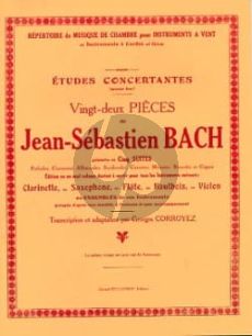 Bach Etudes Concertantes Clarinette (22 Pieces) (transcr. Georges Corroyez)