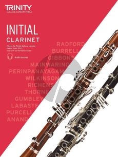 Trinity College London Clarinet Exam Pieces Initial Grade from 2023 (Book with Audio online)