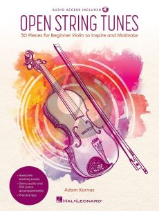 Kornas Open String Tunes for Violin (30 Pieces for Beginner Violin to Motivate and Inspire) (Book with Audio online)