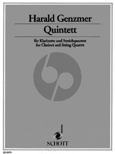 Genzmer Quintett GeWV 361 Klarinette und Streichquartett (Part./Stimmen)