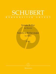 Schubert Sonate B-dur D.960 Piano solo (edited by Walburga Litschauer) (Barenreiter-Urtext)