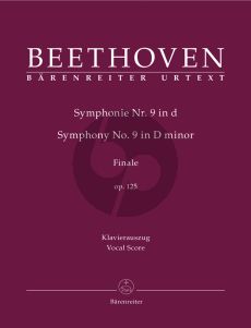 Beethoven An die Freude Opus 125 - Finale Symphony No.9 - Vocal Score (Edited by Jonathan Del Mar - Arranger Eike Wernhard) (Barenreiter-Urtext)