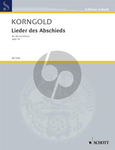 Korngold Lieder des Abschieds Op. 14 Altstimme und Klavier (deutsch)