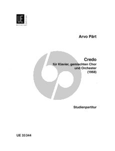 Part Credo (1968) Gemischter Chor (SATB), Klavier, Orchester Studienpartitur