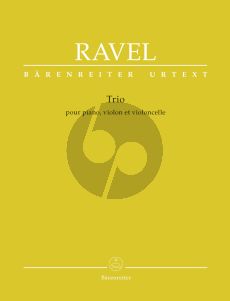 Ravel Trio for Violin-Cello and Piano (Score/Parts) (edited by Douglas Woodfull-Harris) (Barenreiter-Urtext)