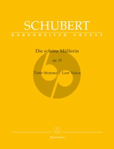 Schubert Die Schone Mullerin Op.25 D.795 Low Voice (edited by Walther Durr) (Barenreiter-Urtext)