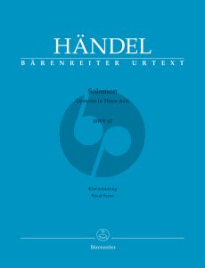 Handel Solomon HWV 67 Soli-Choir-Orch. Vocal Score (engl./dt.) (edited by Hans Dieter Clausen)