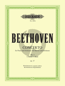 Beethoven Concerto No.3 Op.37 C Minor (Reduction 2 Pianos Max Pauer) (with Beethoven's Original Cadenza Peters)