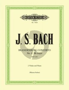 Bach Brandenburg Concerto No.6 B-flat major BWV 1051 2 Violas-Piano (Watson Forbes)