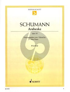 Schumann Arabesque Op.18 Klavier (Max Pauer)
